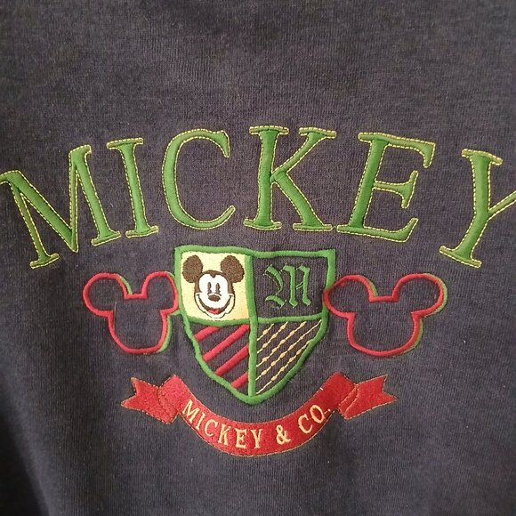 Mickey Mouse Women's Vintage 90's Embroidered Logo Sweatshirt Size XL - Picture 4 of 8